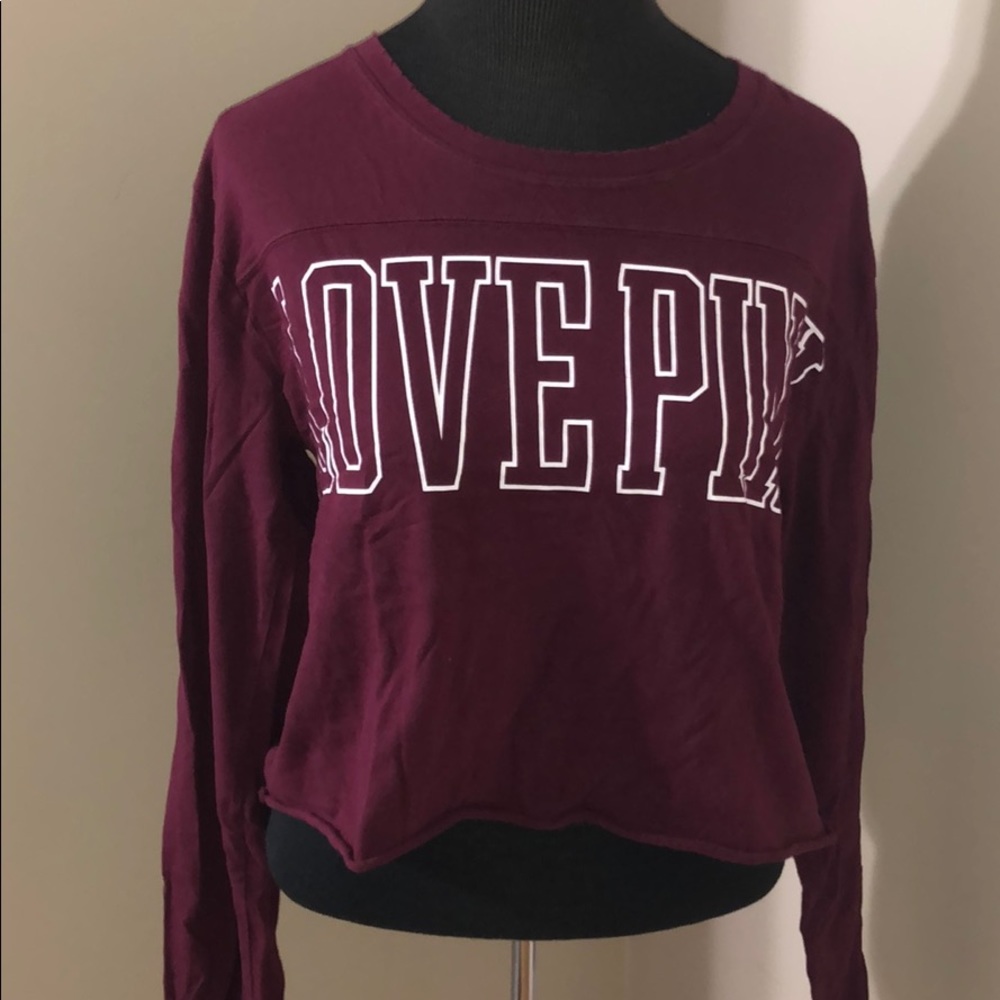 Cropped logo long sleeve